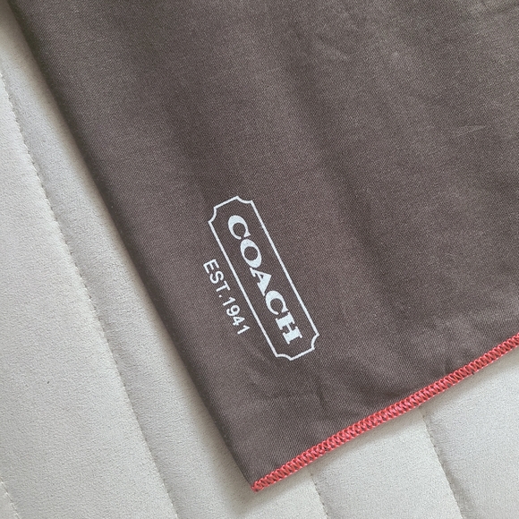 ❣️COACH Dust Bag Protection Storage Bag Brown with Red Drawstring - Picture 2 of 5